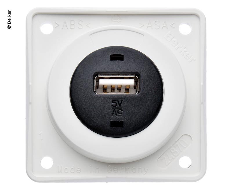 USB built-in socket white loose