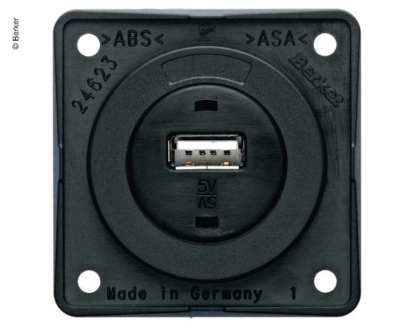 USB built-in socket black lo