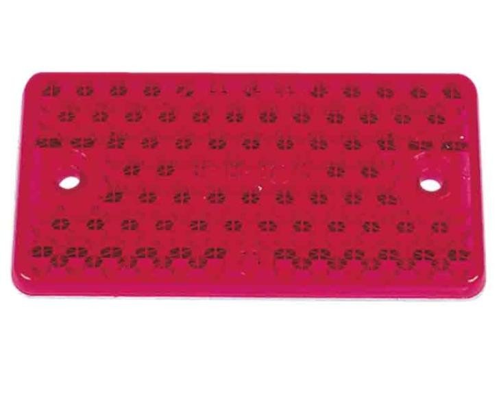 Reflector red 91x47mm loose