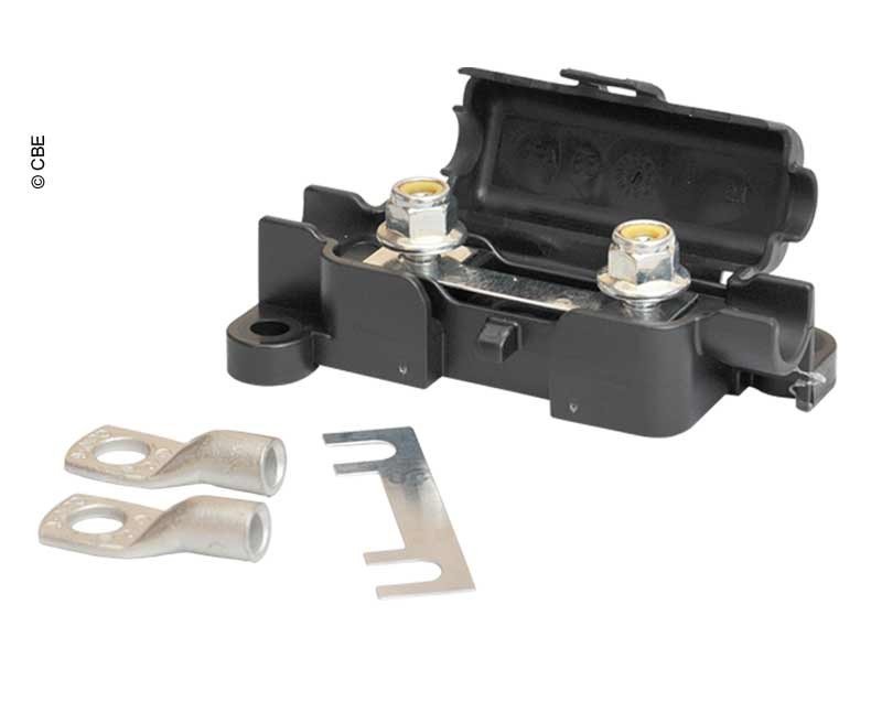 Fuse holder 50A/12V with 2 fuses/cable lugs