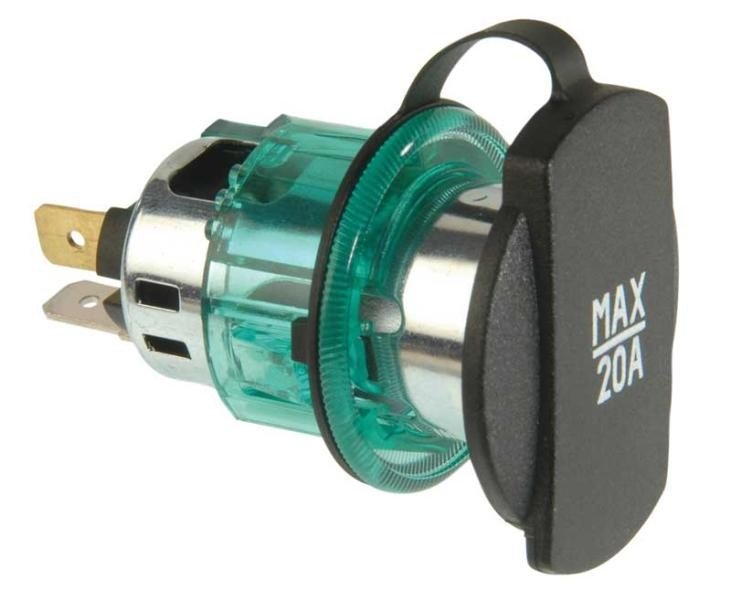 Power socket 20A 12-24V