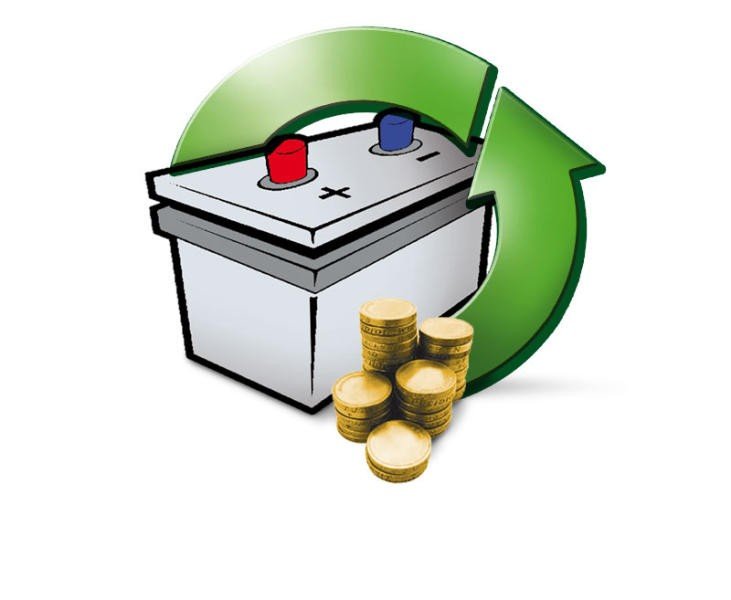 Deposit for acid battery