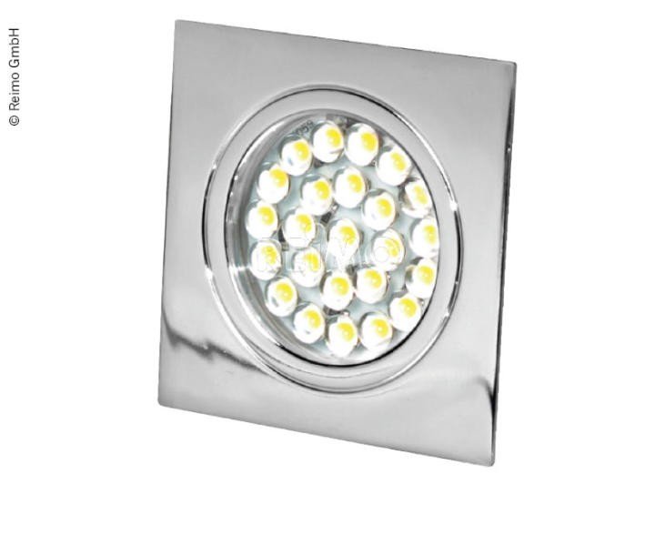 LED spot 12V, 1,6W, 24LED, chrome