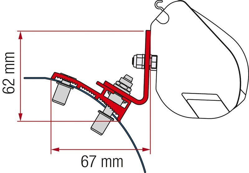 Awning adapter for F35 PRO