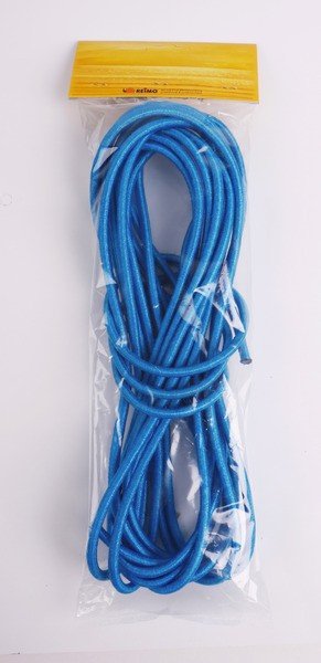 Rubber rope blue/white 10 metre