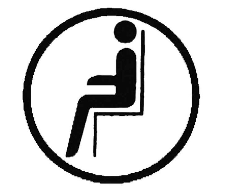 Sticker seat identification 56 x 56 mm