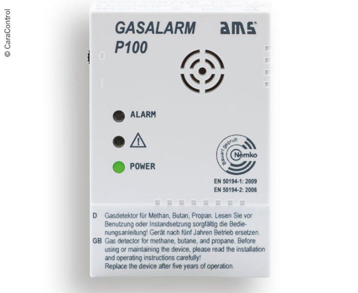 Gas alarm P100 12V DC standard device, AMS