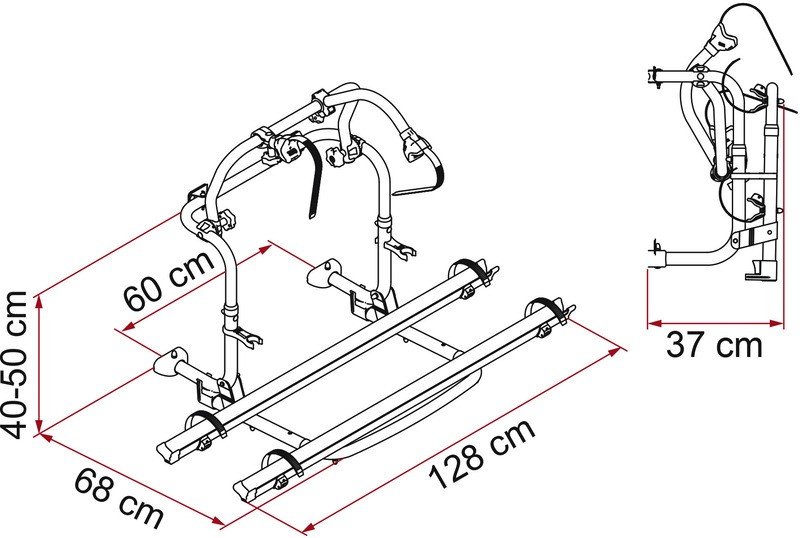 Rattahoidja Carry Bike ProC Knaus, 2-le rattale