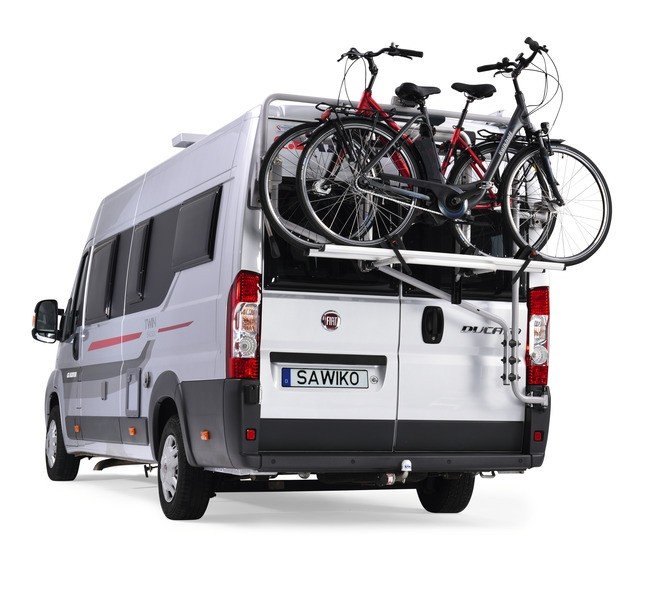 Rear rack Futuro E-Lift for 2 bicycles, Duc. from 2006 roof form H2