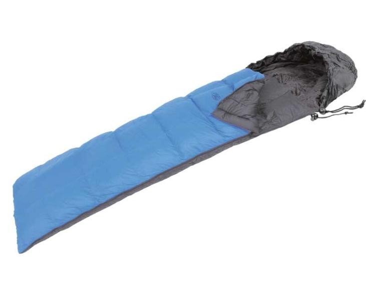 Down Sleeping Bag, Camp4 Sleeping Bag, 210x85cm, blue/black, right