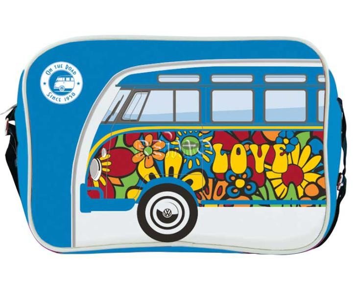 VW Collection shoulder bag VW Bulli, Flower, crosswise, 25x35x10cm
