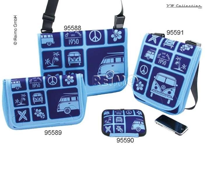 VW Collection shoulder bag small, high, blue, neoprene, 28x23x6cm