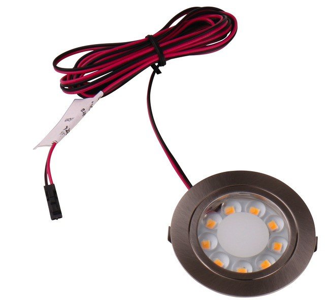 Kohtvalgusti 9 LED, 65x13mm, kroomitud, 1,7W, ümmargune