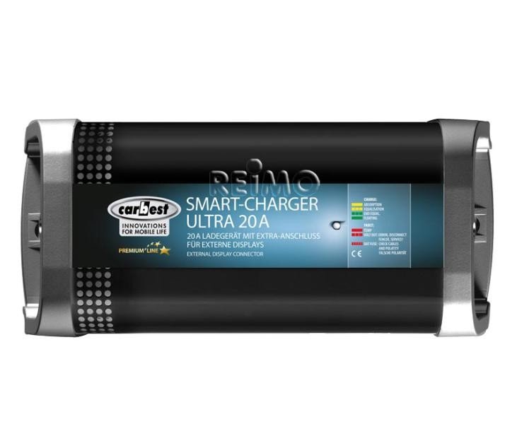 Charger 20A 12V IuOU, with exit for panel, switch-mode technology
