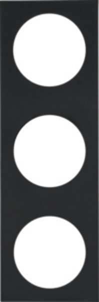 Berker INTEGRO Pure 3-fold frame black matt