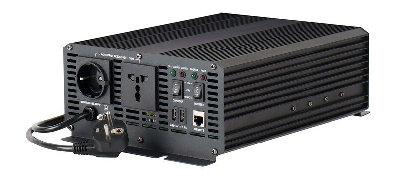 Sinus Power Inverter with mains priority circuit - 1000 to 2000 watts