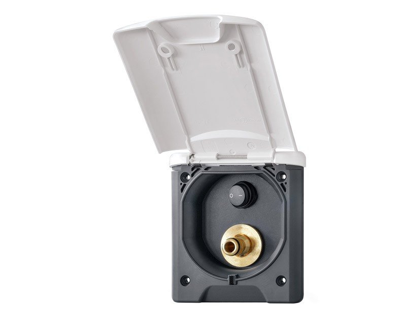 Gas socket magnet black 130x145mm, mounting-DM 95mm