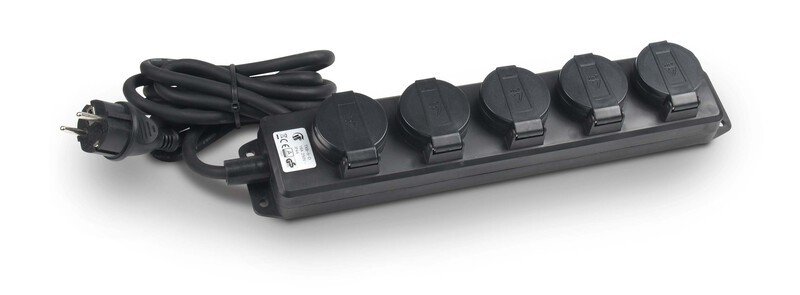 Distribution socket 5-fold with 2.5m cable