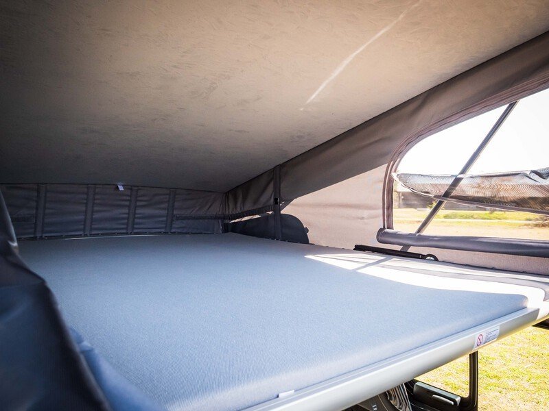 VW T5/T6 pop-up top voodi Luxus, eest tõstetav, 200x123cm