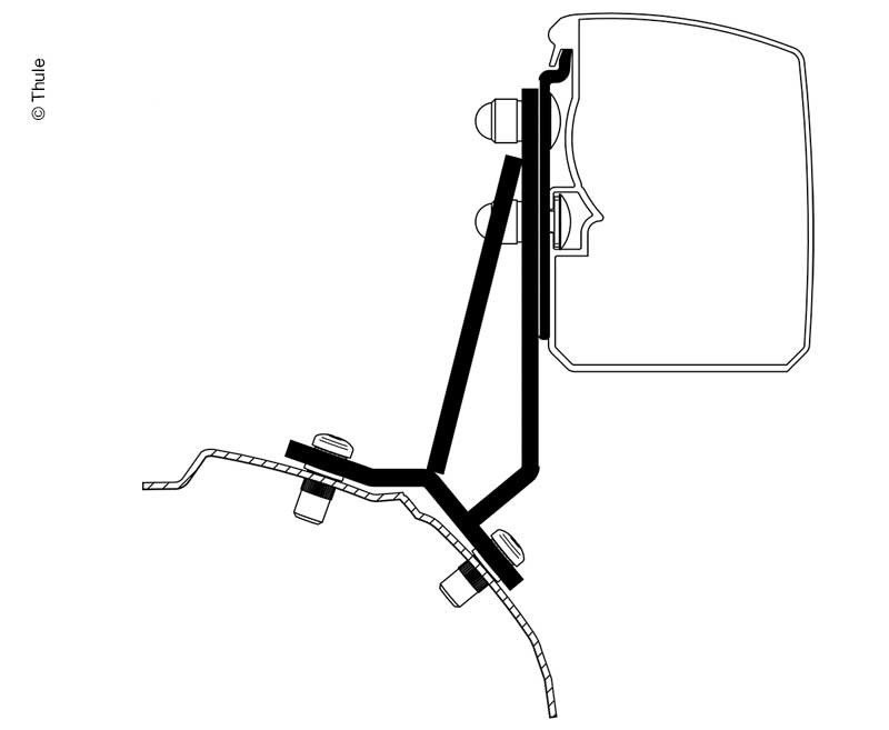 Adapter markiisile O3200, Ford Transit / Tourneo Custom Fixed RHD