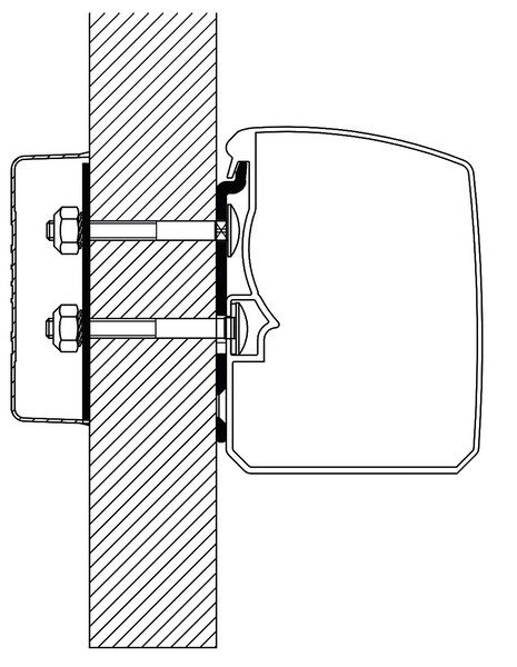 Thule awning 3200, Flat Wall adapter