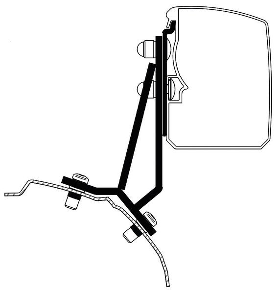 Thule awning 3200, Adapter Ford Transit/Tourneo Custom Fixed LHD