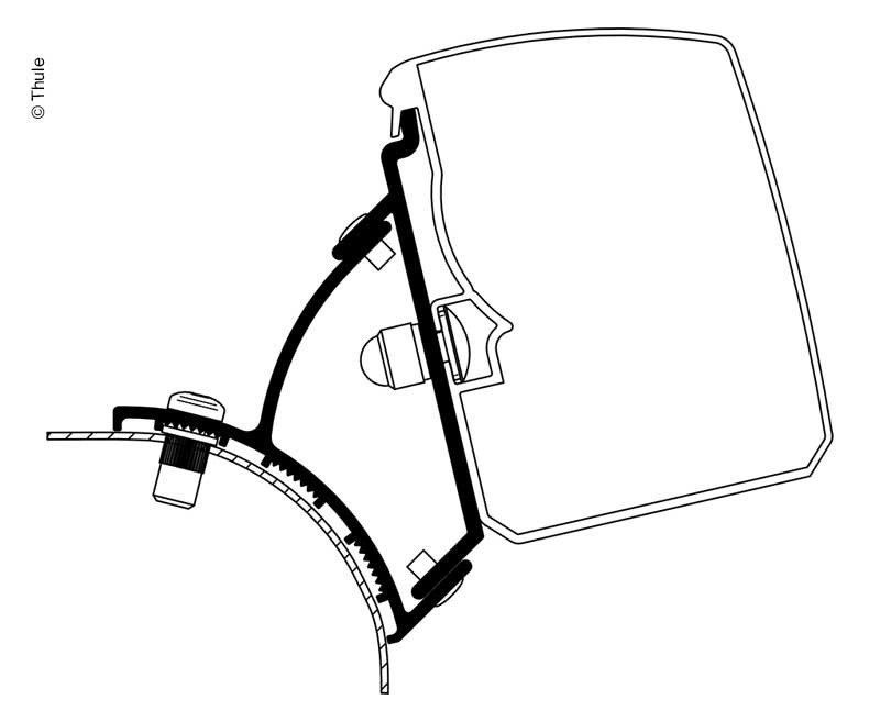 Thule awning 3200, Adapter VW T5/T6 Minivan Fixed RHD