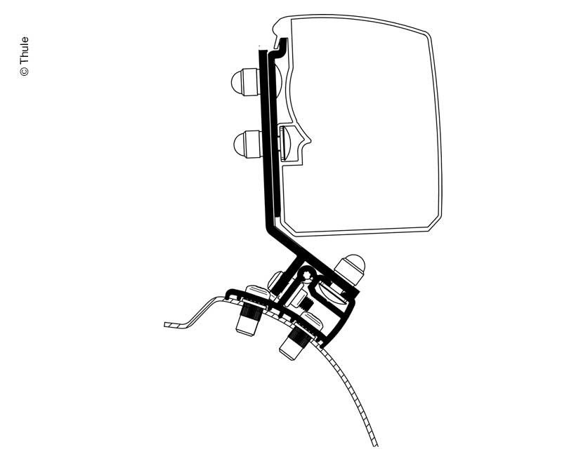 Thule awning 3200, Adapter PSA Minivan Fixed RHD