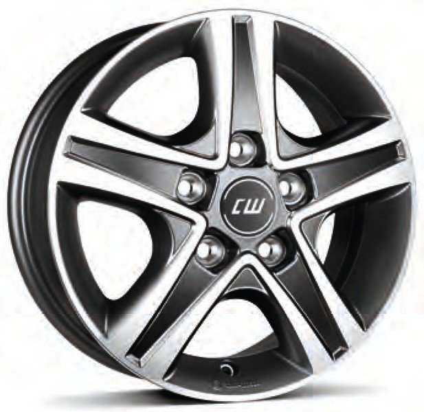 Aluminium rim Fiat Ducato light LK: 118, 6 x 15", mystral anth. pol., 5 holes