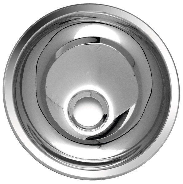 Valamu roostevabast terasest, ümar, 265 mm