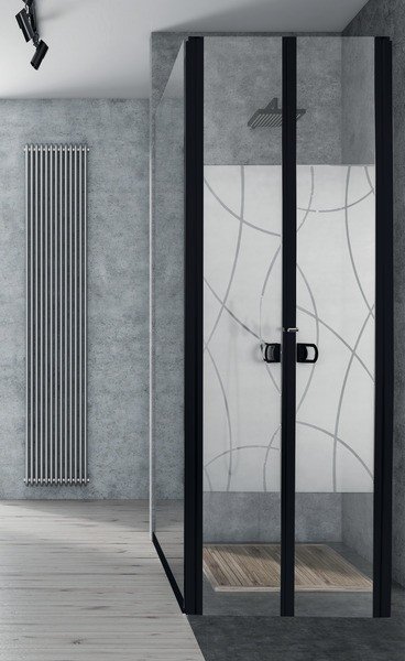 Shower door 2 wings PMMA, 650x1800mm