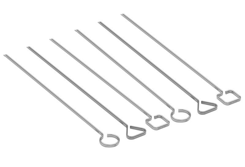 Grill skewers, set of 6 made of stainless steel
