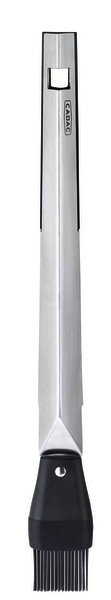 Stainless steel grill brush with bottle opener