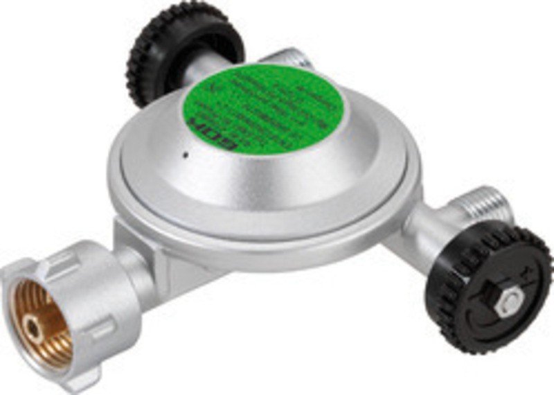 Pressure regulator with 2 outlets, in 50mbar