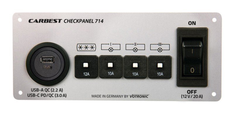 Compact Panel 714 - Silver - USB-A and USB-C