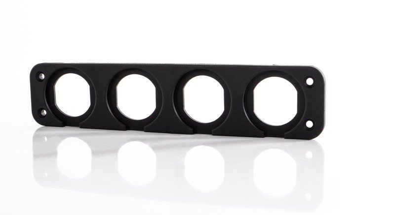 Mounting frame quadruple entry