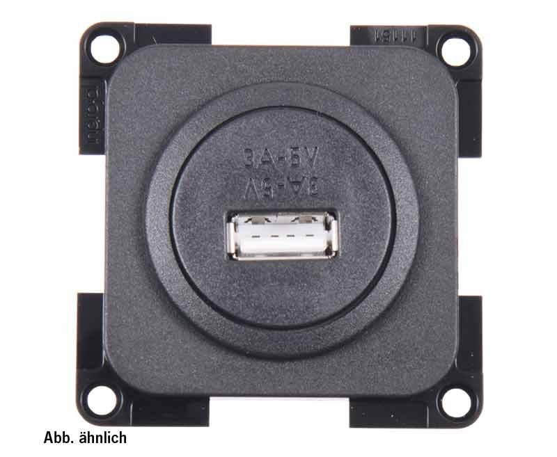 USB single socket black, loose