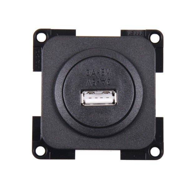 USB 1-way charging socket Colour: slate grey