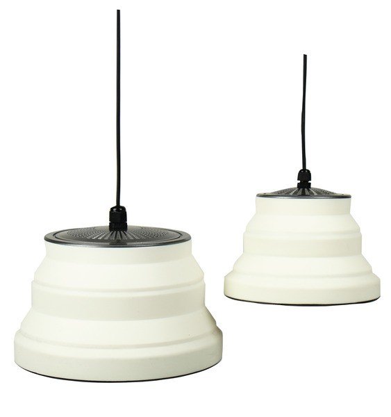 Silicone lamp 230V, dimmable, white-grey, foldable, 20x12cm, 5m cable