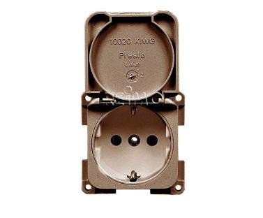 Socket outlet 230V - brown