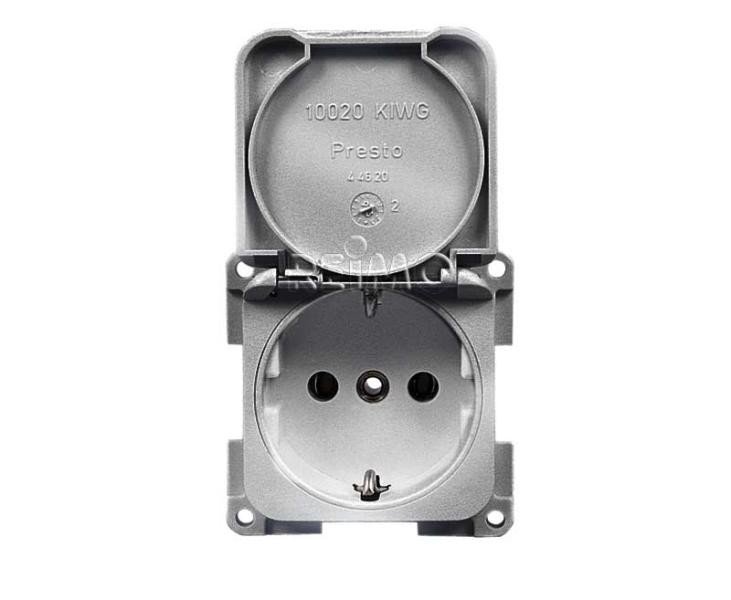 Socket outlet 230V - silver