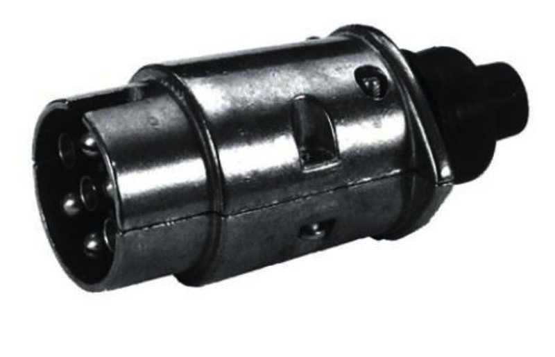 7-pin caravan plug made of metal