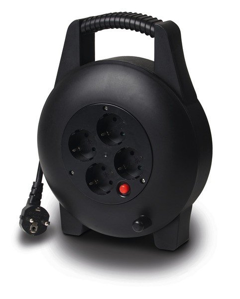 Carbest cable drum with 4 sockets, 7.5m cable