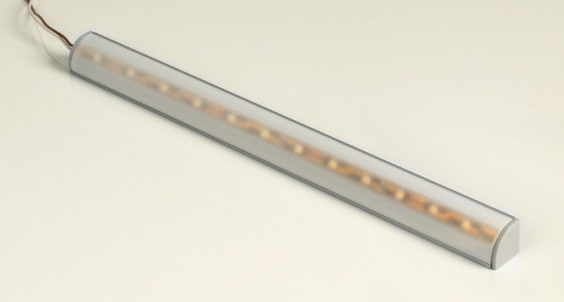 Aluminium corner profile 1.5m long, cover + clips; for LED strips