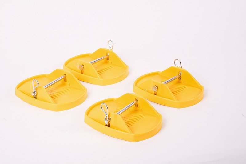 Plaadid haagise jalgadele, kollased, 4-ne set