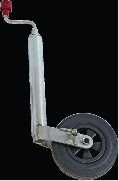 Jockey wheel 200x50mm solid rubber, rim plastic, pipe 48mm, Alko