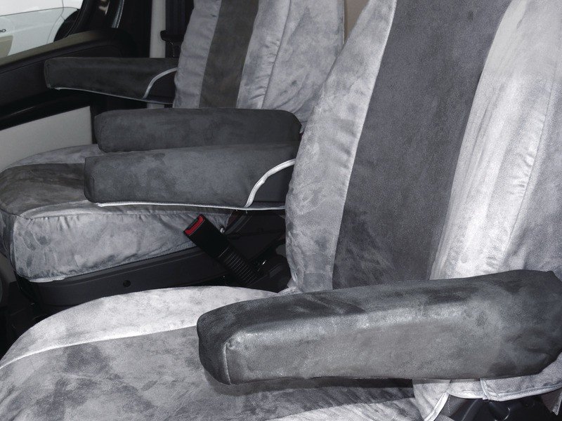 Armrest cover Ducato 07 Alcatraz Velours anthracite for 943301 / 943302