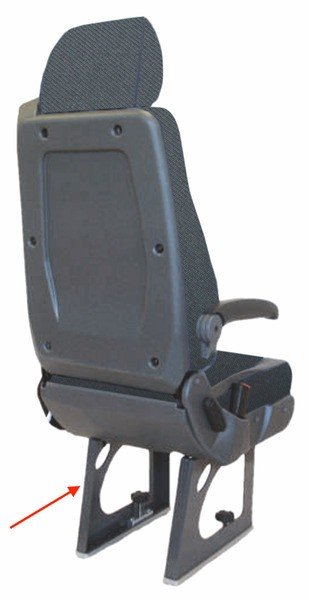 Seat base for Euro seat 33 cm, left