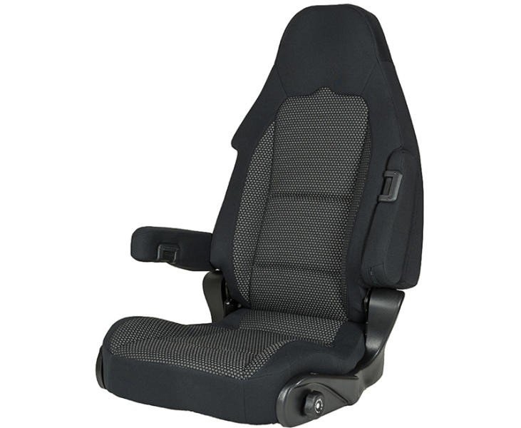 Pilot seat S 10.1, cover Ara, black/grey f. passenger side