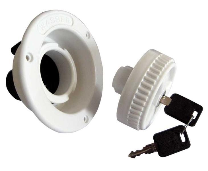 Filler neck short, white, 40mm